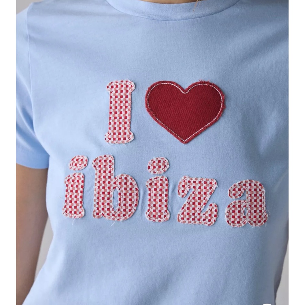 NWT Urban Outfitters I Heart City Applique Graphic Slim Tee Abiza Size M - Picture 4 of 7